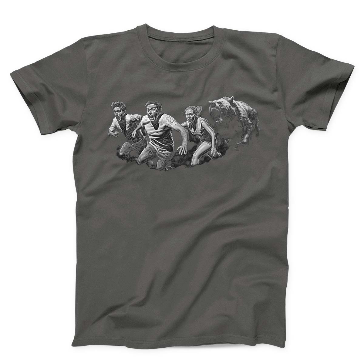 People Running From Bear Unisex T-shirt