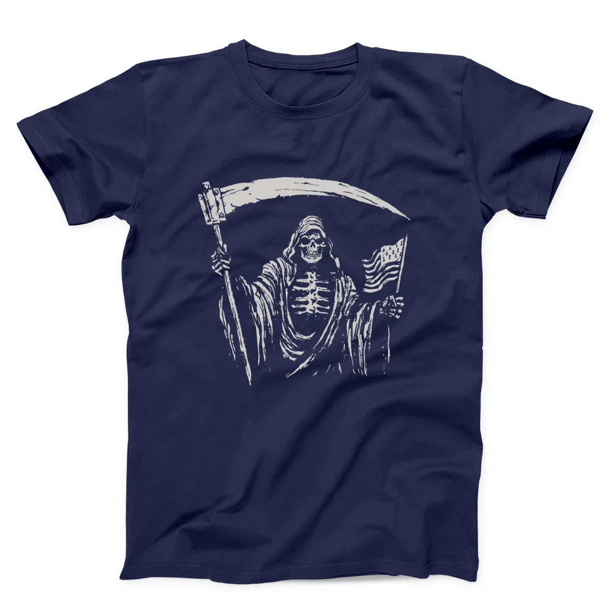 Grim Reaper USA Flag Unisex T-shirt