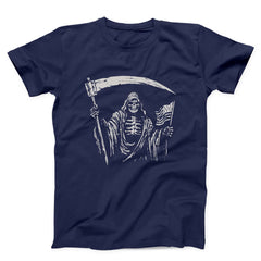 Grim Reaper USA Flag Unisex T-shirt