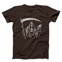 Grim Reaper USA Flag Unisex T-shirt