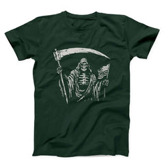 Grim Reaper USA Flag Unisex T-shirt
