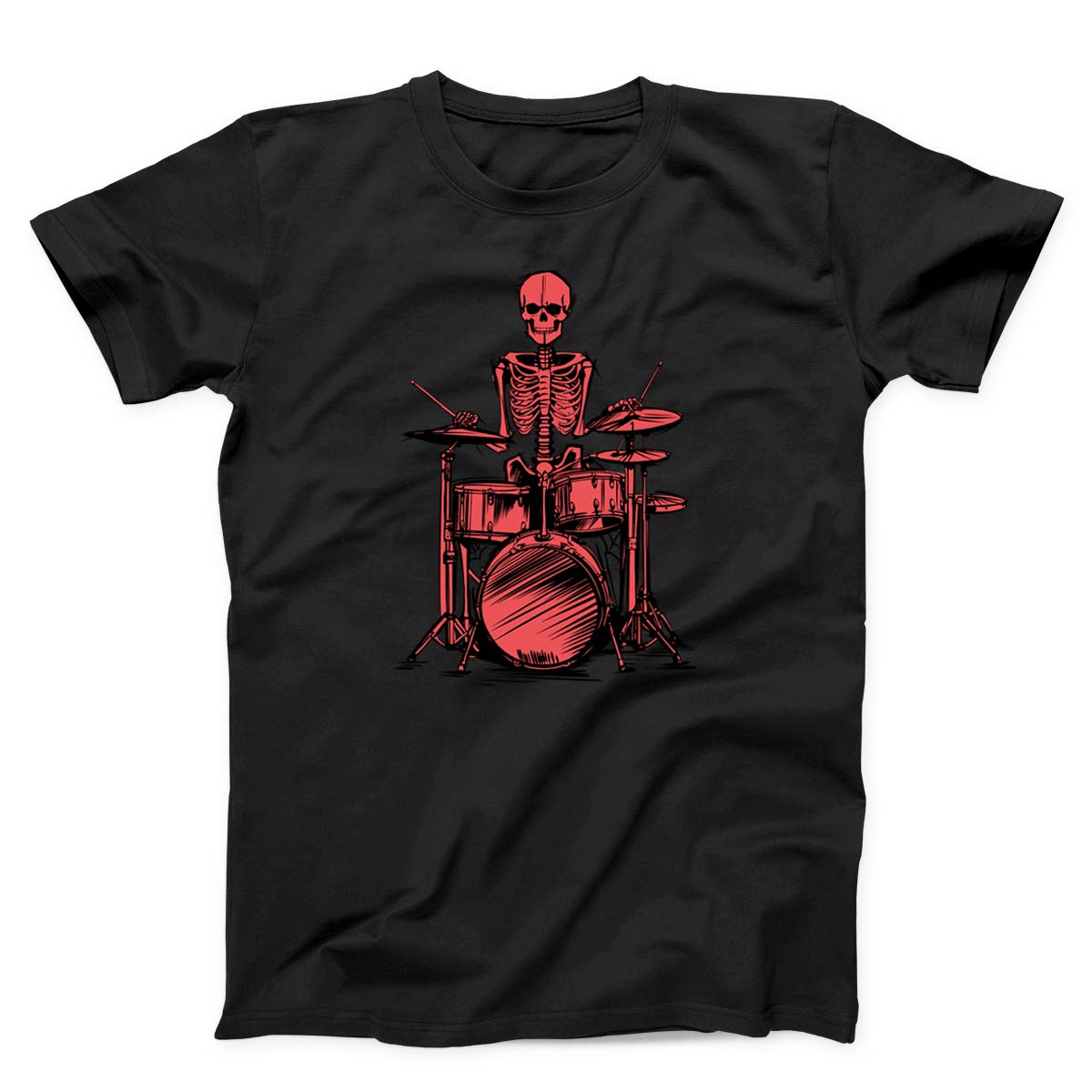 Rock And Roll Skeleton Drummer Unisex T-Shirt