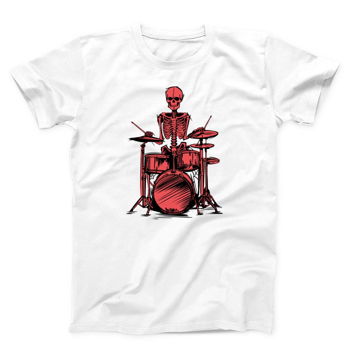 Rock And Roll Skeleton Drummer Unisex T-Shirt