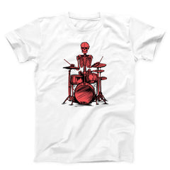 Rock And Roll Skeleton Drummer Unisex T-Shirt
