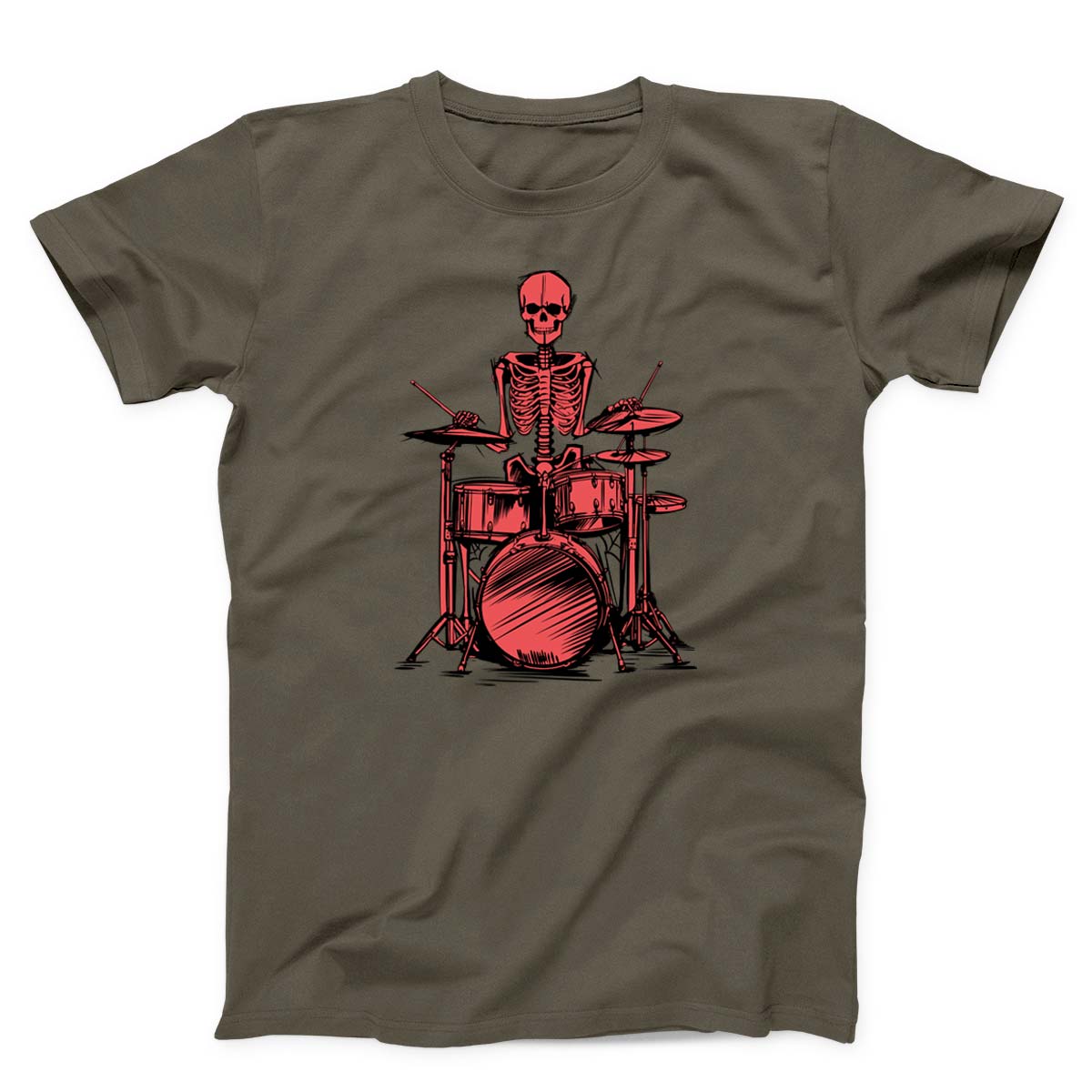 Rock And Roll Skeleton Drummer Unisex T-Shirt