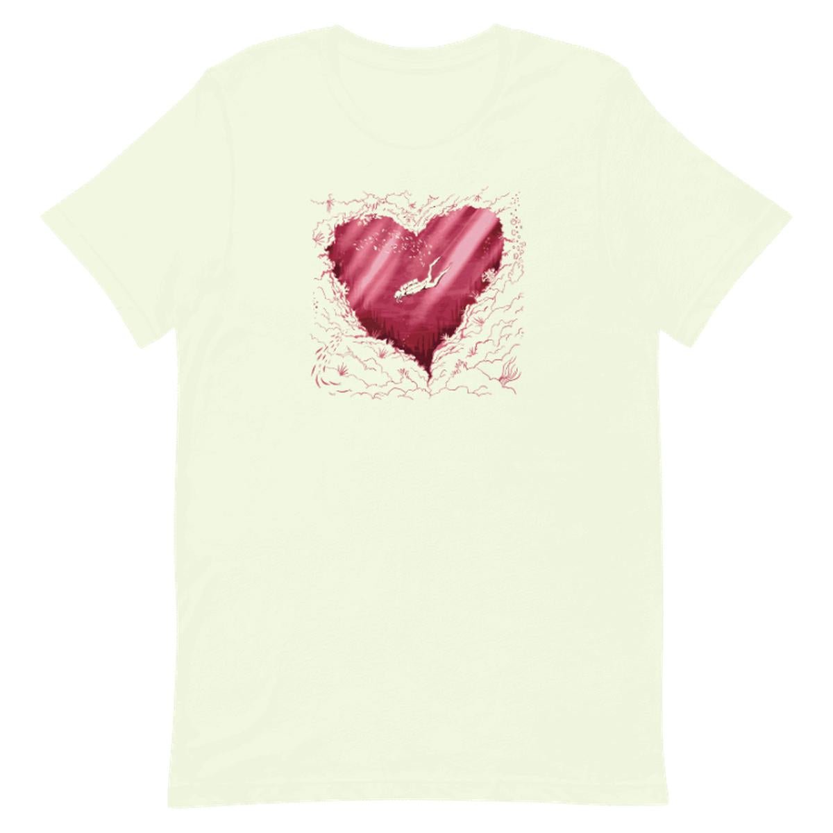 Scuba Diving Ocean Heart Unisex T-shirt