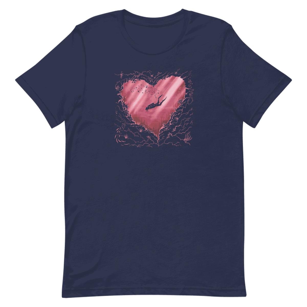 Scuba Diving Ocean Heart Unisex T-shirt