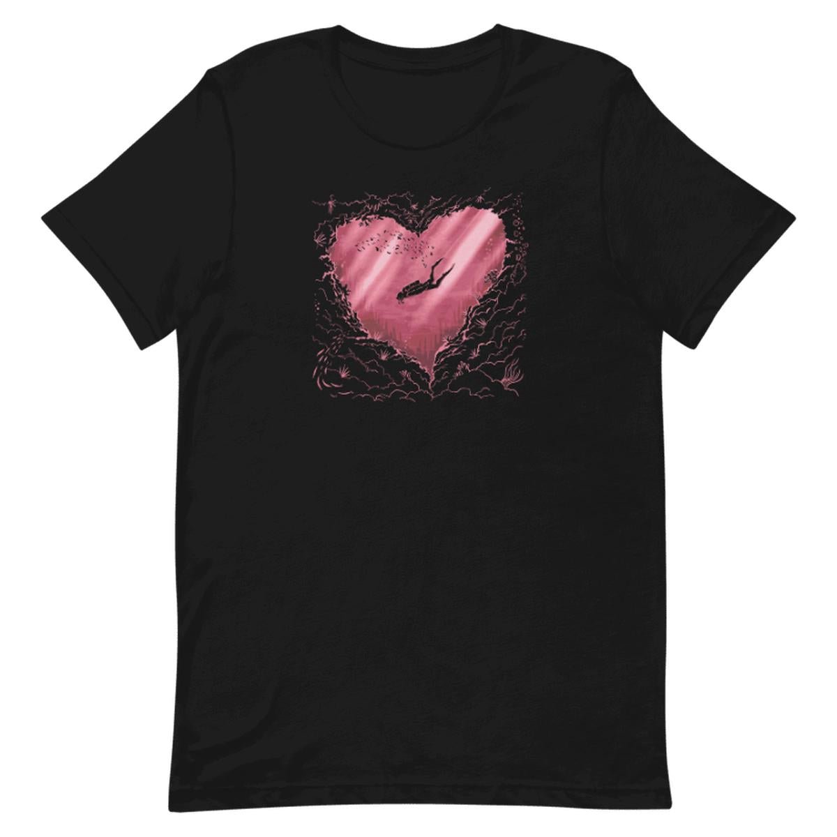 Scuba Diving Ocean Heart Unisex T-shirt