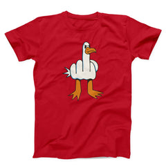 Seagull With Middle Finger Body Unisex T-shirt