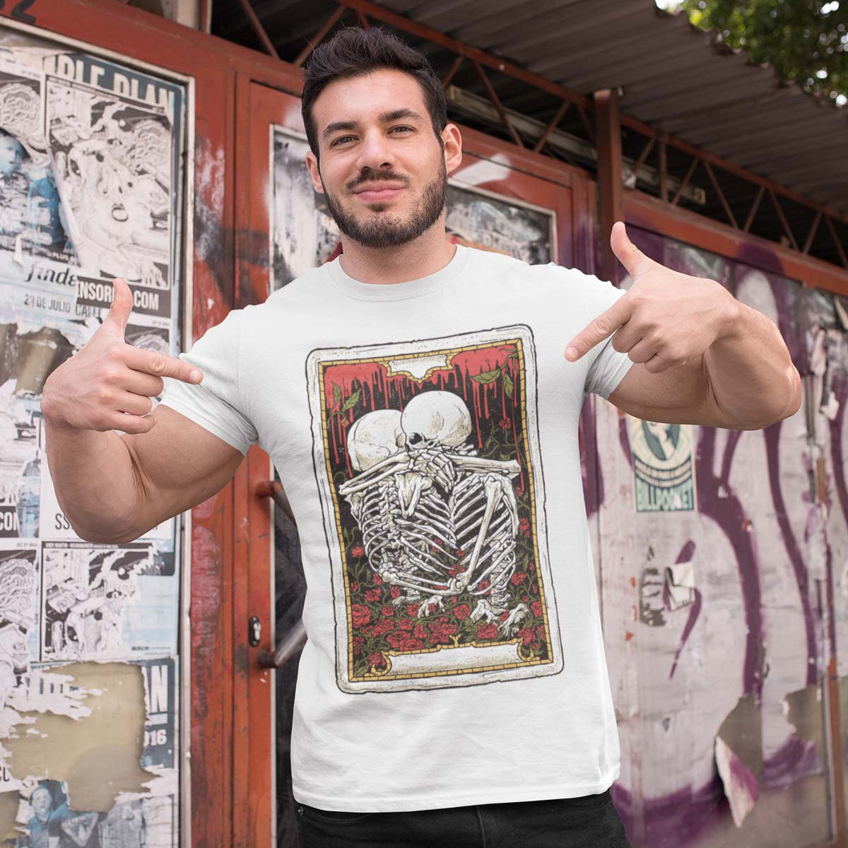 Skeleton Hug Tarot Unisex T-Shirt