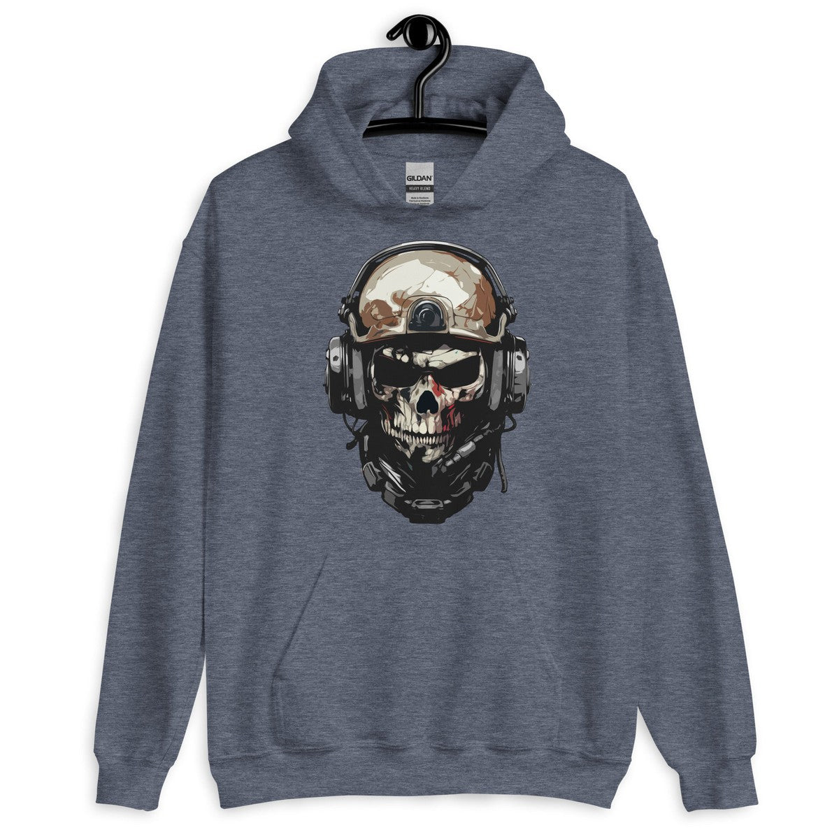 Skull Soldier Military Helmet Unisex Hoodie