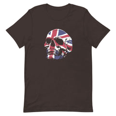 Skull With Britain Flag Unisex T-shirt