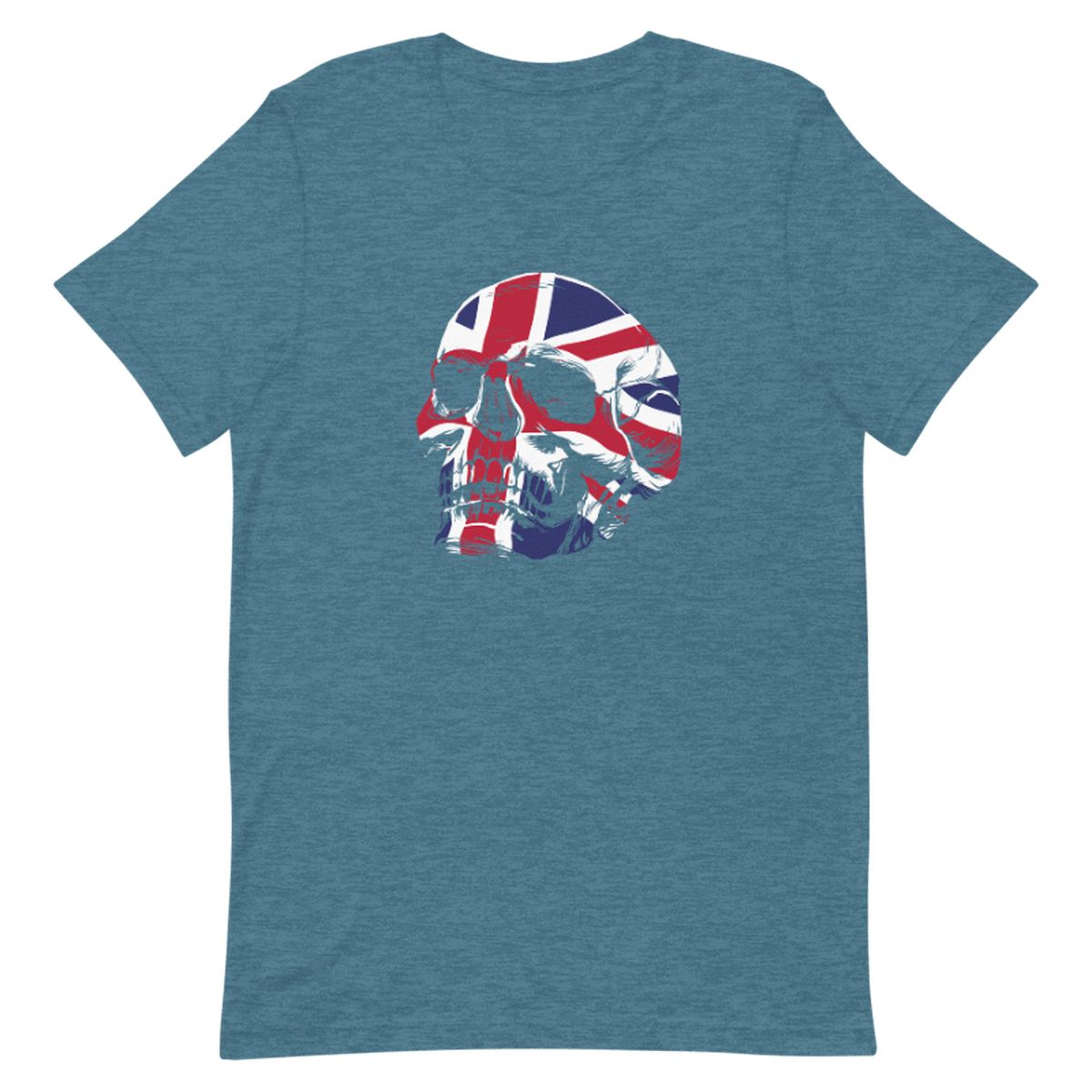 Skull With Britain Flag Unisex T-shirt