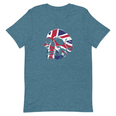 Skull With Britain Flag Unisex T-shirt