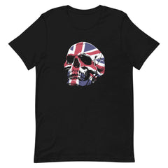 Skull With Britain Flag Unisex T-shirt
