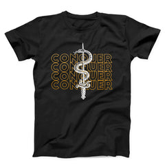 Snake And Sword Conquer Unisex T-Shirt