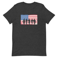 Soldiers With American Flag Unisex T-shirt