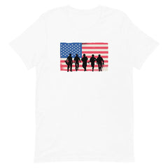 Soldiers With American Flag Unisex T-shirt