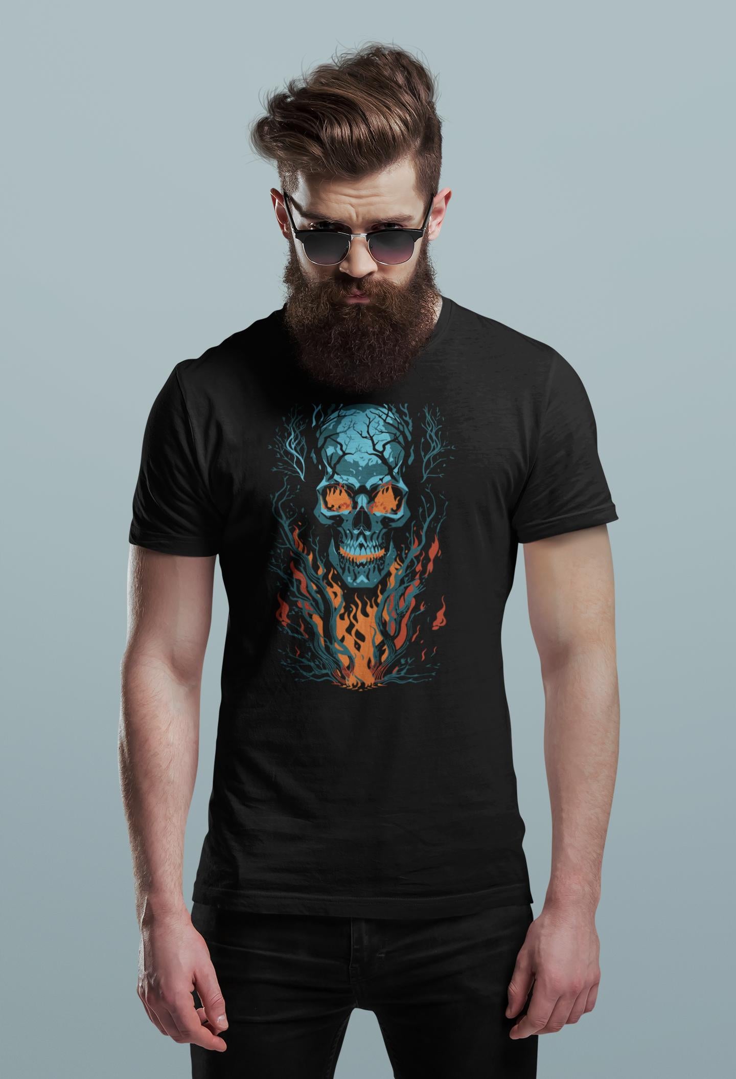 Fiery Skull Unisex T-Shirt