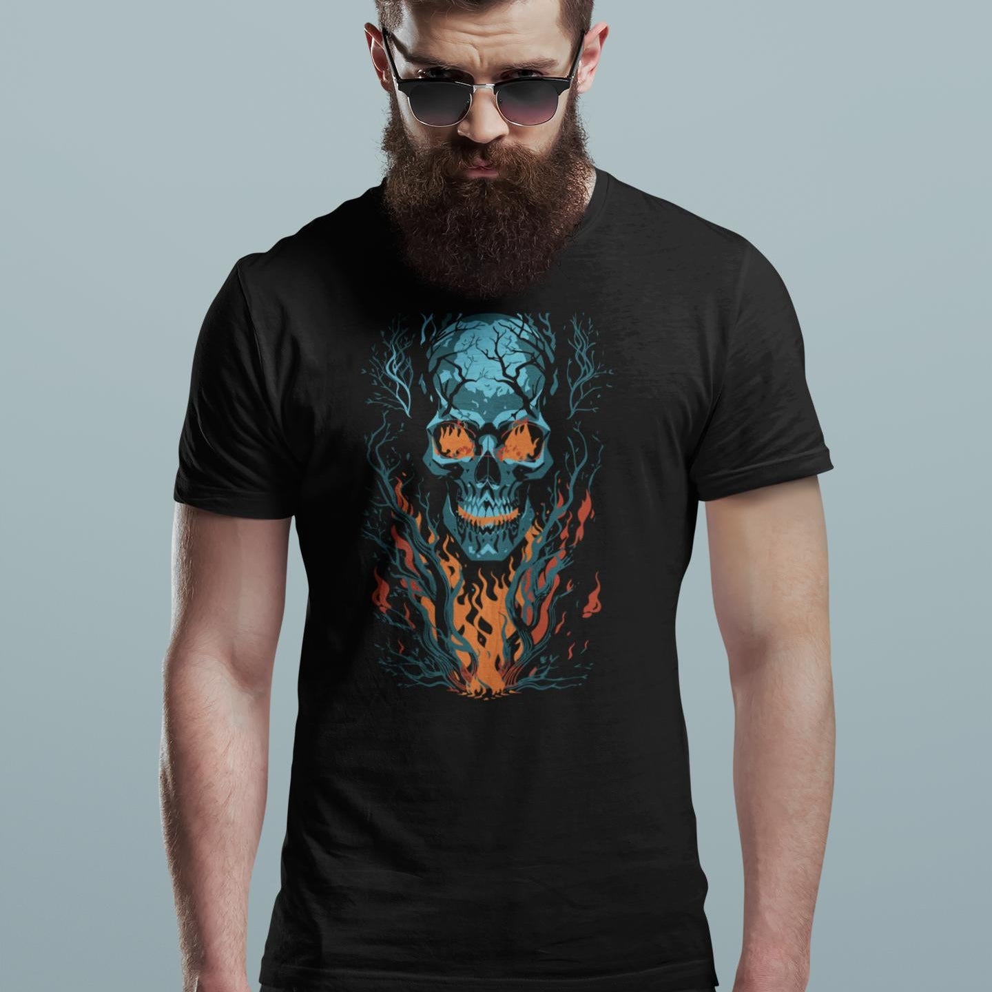 Fiery Skull Unisex T-Shirt