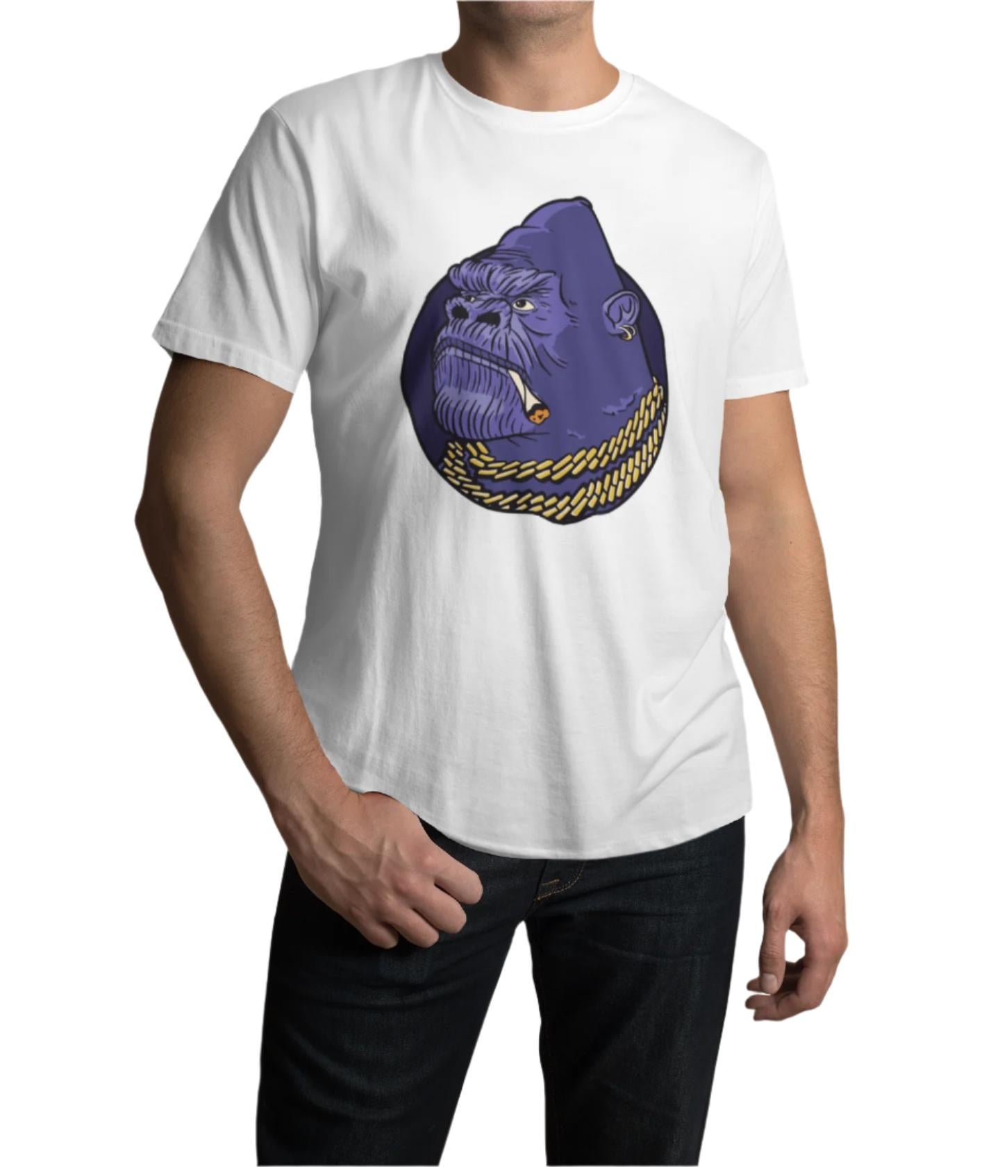 Street Style Gorilla Gold Chain Unisex T-Shirt