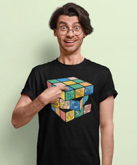 Rubik Cube With Different Pictures Unisex T-shirt