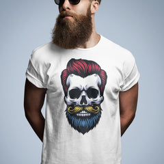 Hipster Barber Skull Unisex T-shirt