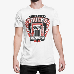 Vintage Red Truck Driving Forward Unisex T-shirt