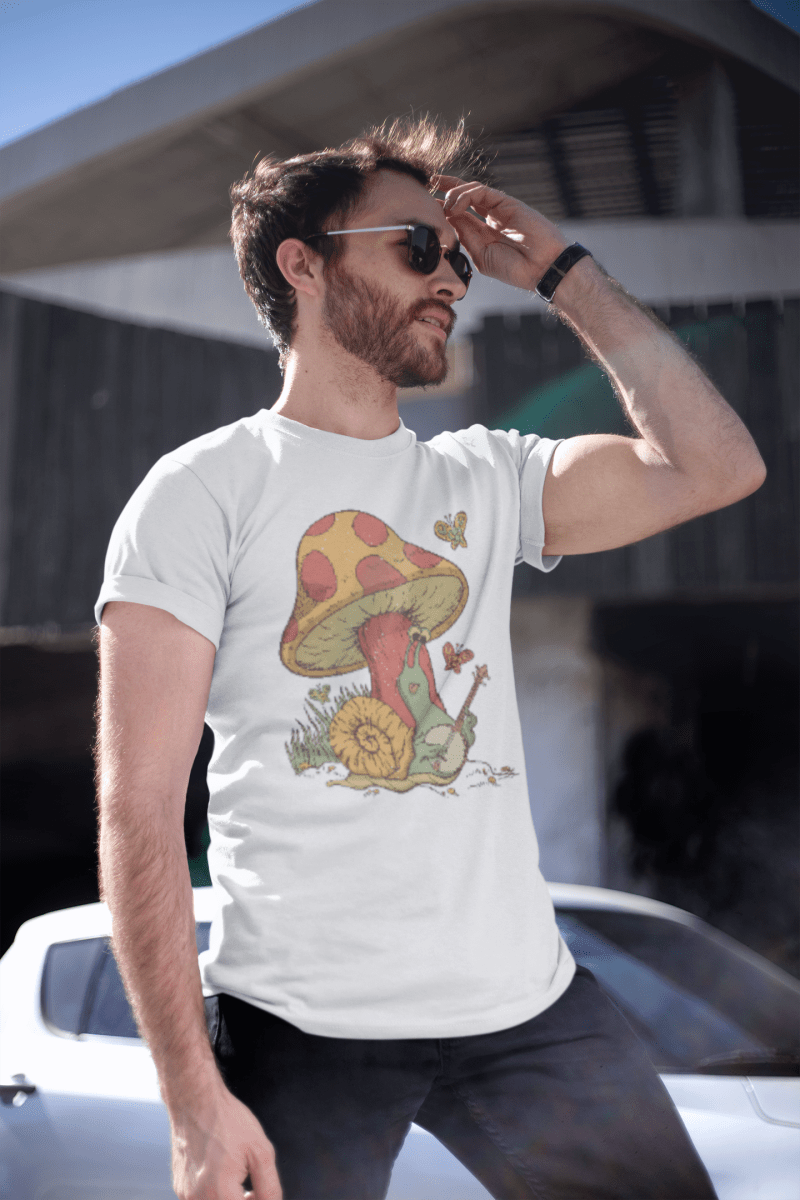 Snail Playing Banjo Unisex T-shirt