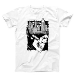 Urban Skull Cityscape Unisex T-Shirt