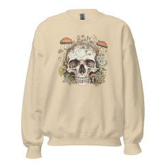 Skull With Mushrooms Unisex Sweatshirt
