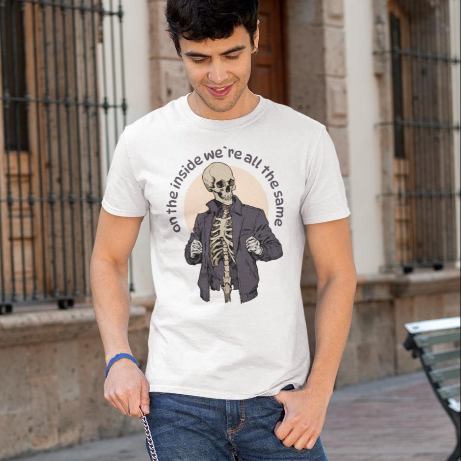 On The Inside We're All The Same Skeleton Unisex T-Shirt
