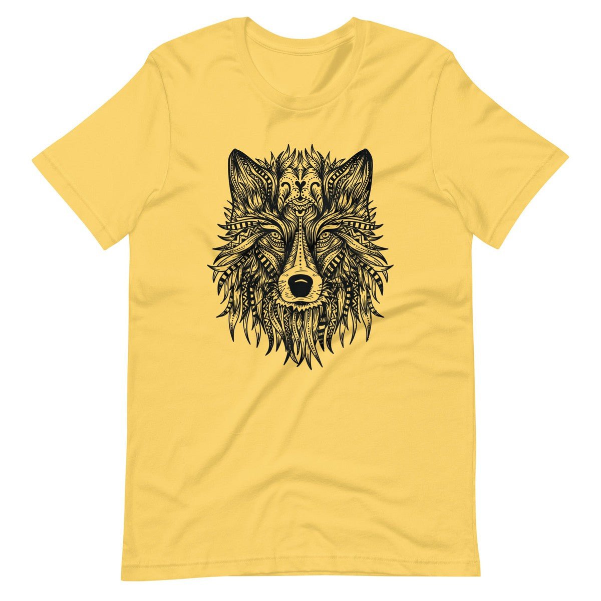 Ornate Wolf Tribal Art Unisex T-shirt