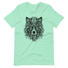 Ornate Wolf Tribal Art Unisex T-shirt