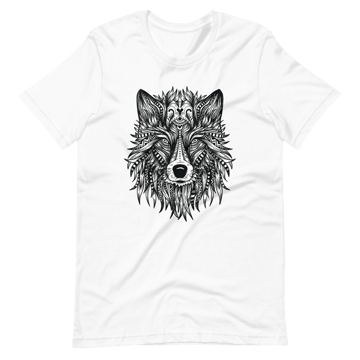 Ornate Wolf Tribal Art Unisex T-shirt