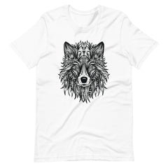 Ornate Wolf Tribal Art Unisex T-shirt