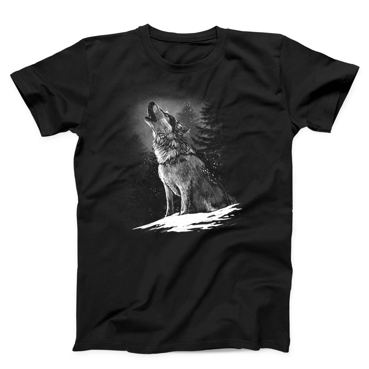 Wolf Realistic Animal Howling Unisex T-Shirt