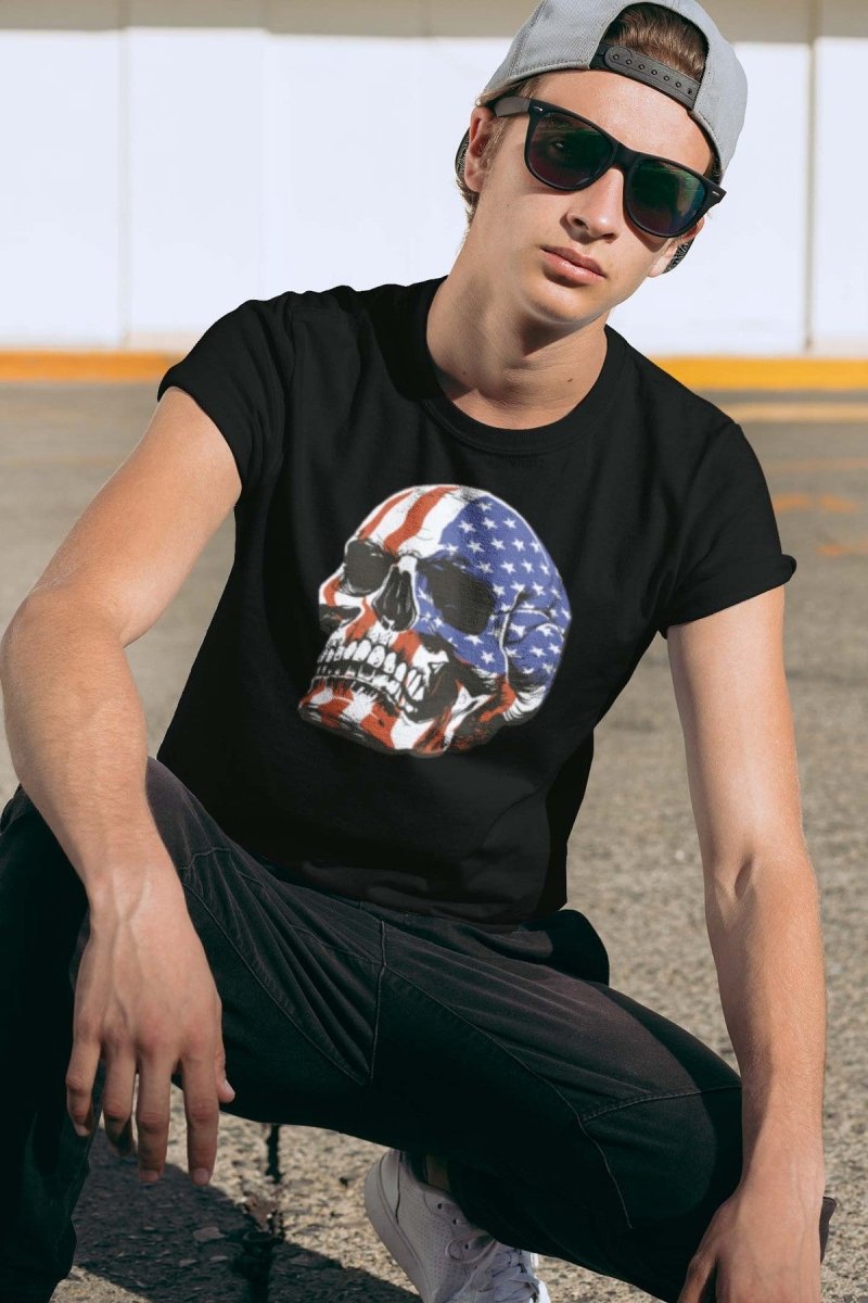 American Patriotic Skull Unisex T-shirt