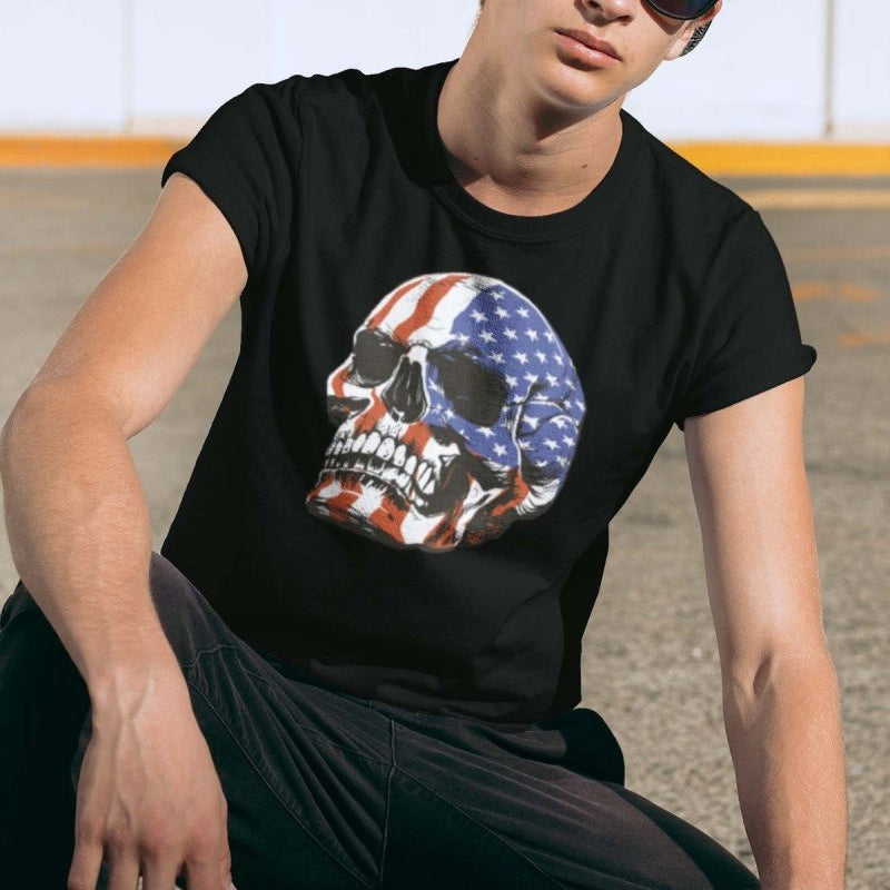 American Patriotic Skull Unisex T-shirt