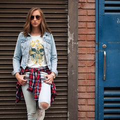 Death Skull Floral Unisex T-shirt