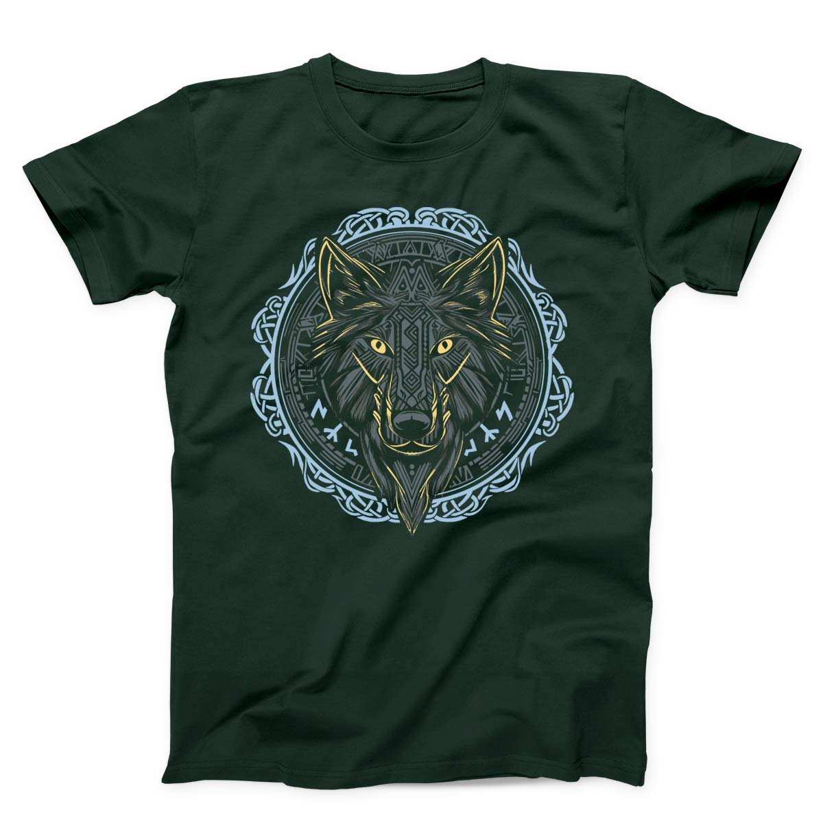 Wolf With Runes Unisex T-Shirt