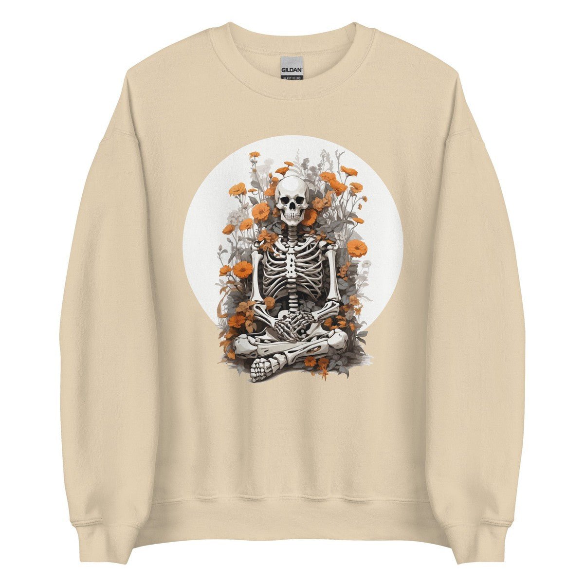 Artistic Skeleton With Plants Unisex Sweatshirt