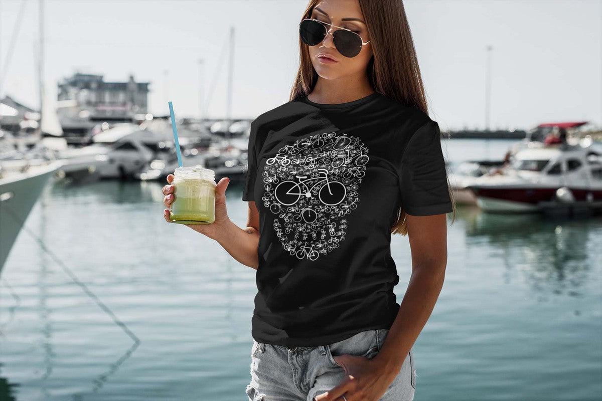 Bicycle Skull Unisex T-Shirt