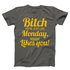 Bitch You Are Just Like Monday Nobody Likes You Unisex T-shirt