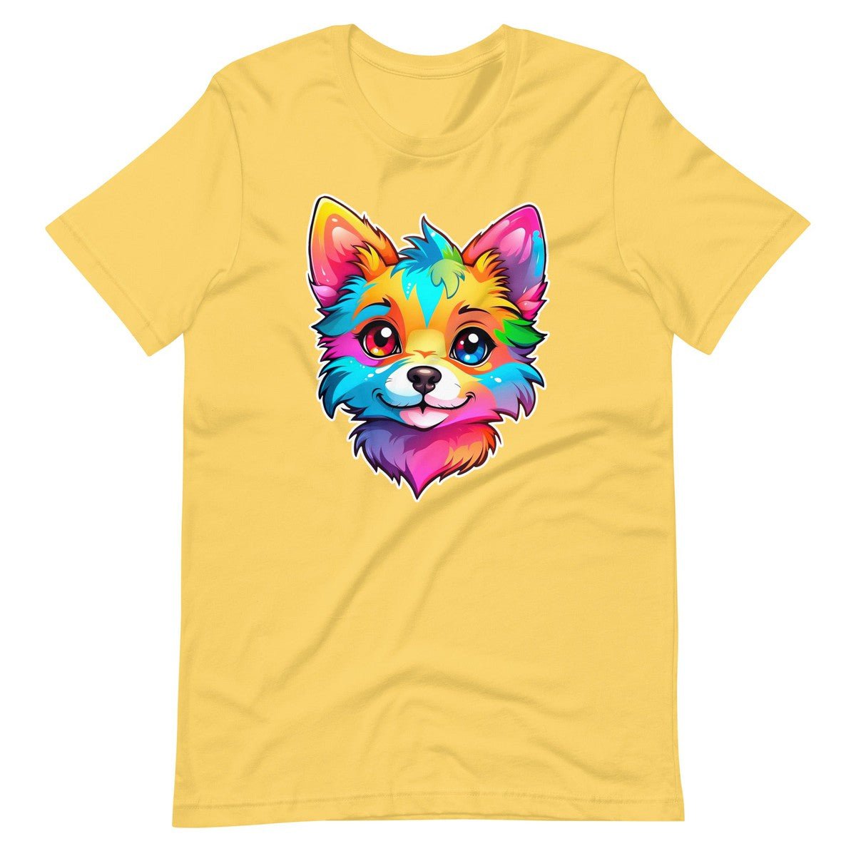 Colorful Furry Dog Unisex T-shirt
