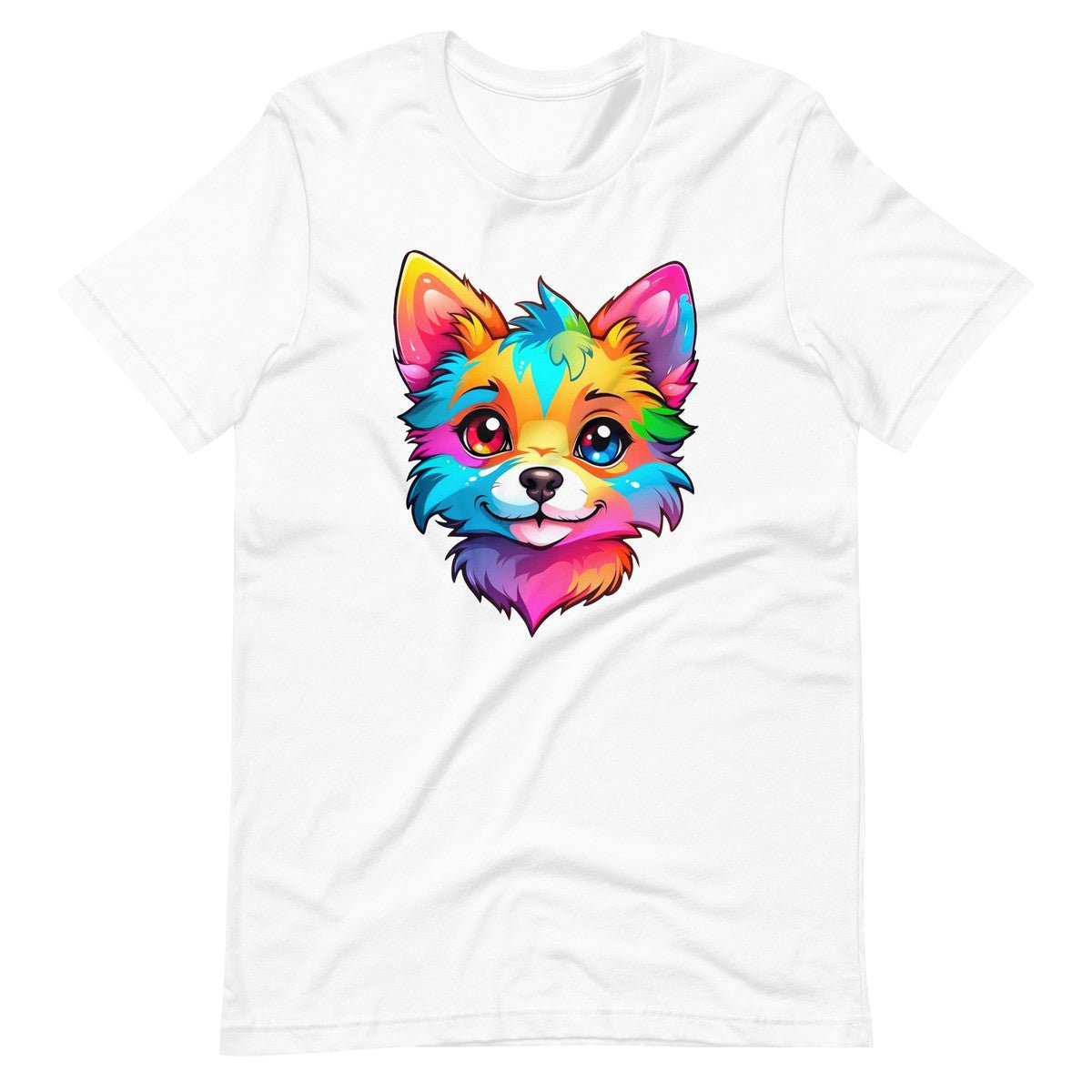 Colorful Furry Dog Unisex T-shirt
