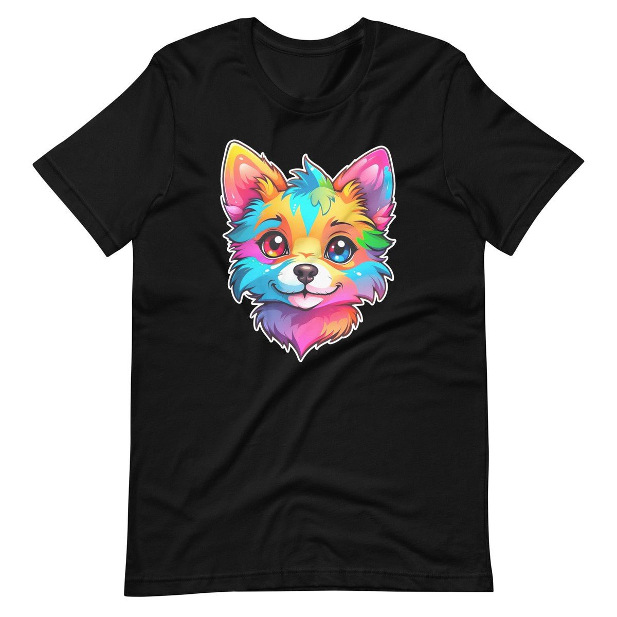 Colorful Furry Dog Unisex T-shirt