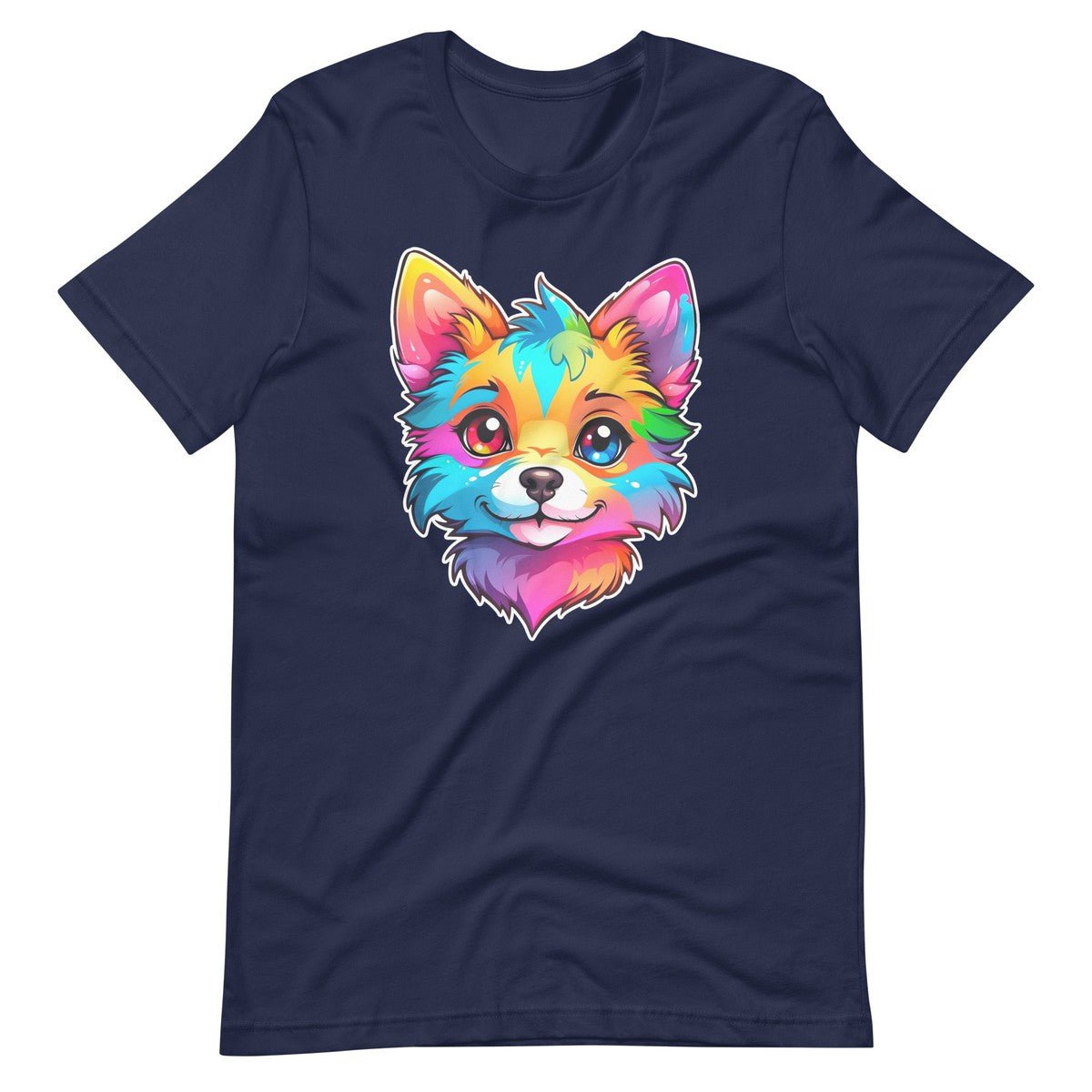 Colorful Furry Dog Unisex T-shirt