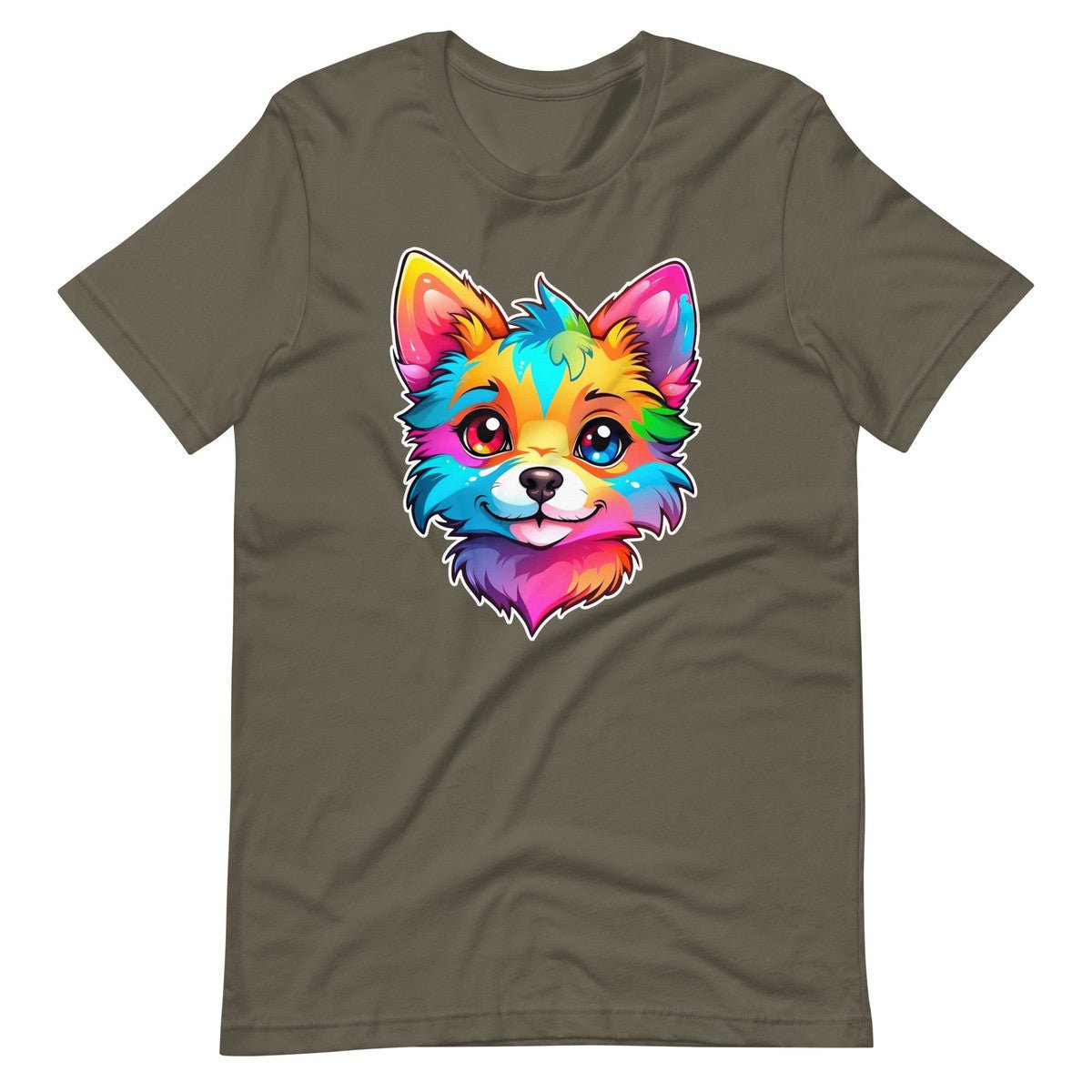 Colorful Furry Dog Unisex T-shirt