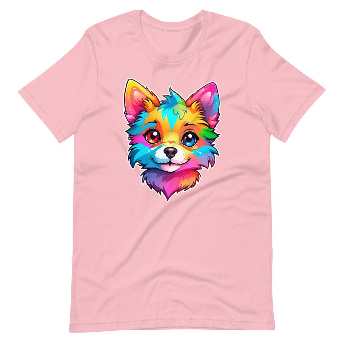 Colorful Furry Dog Unisex T-shirt